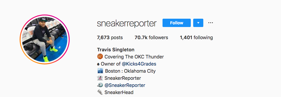 SneakerReporter Instagram