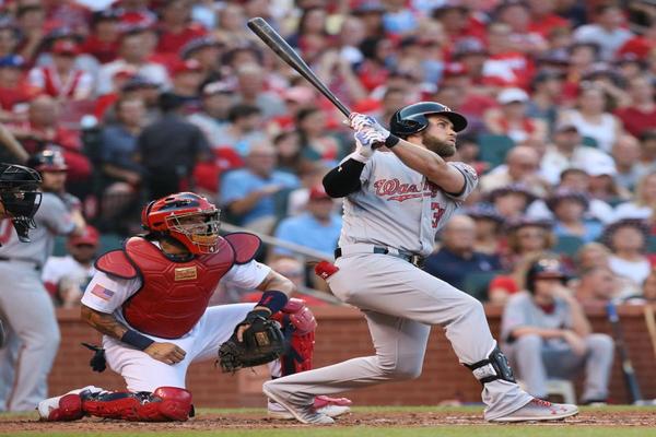 Bryce looks on at his hit 