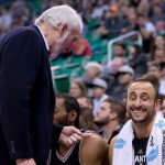 Manu Ginobili and Gregg Popovich