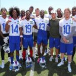 FEATURED IMAGE Buffalo Bills Wide Receivers Robert Foster, Da’Mari Scott, Ray-Ray McCloud III, John Brown, Isaiah McKenzie, Zay Jones, Nick Easley, Victor Bolden Jr, Duke Williams, WR coach Chad Hall, Cam Phillips, Cole Beasley, Andre Roberts, and David Sills V