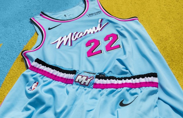 City Edition 2019-2020 Miami Heat Light Blue #22 NBA Jersey